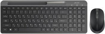 Комплект клавиатура + мышь Acer OCC402 клав:черный мышь:черный USB беспроводная slim Multimedia (ZL.ACCCC.018)