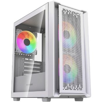 Корпус Powercase Mistral SM04 ARGB, Tempered Glass, Front Nylon Filter, 3x120mm ARGB PWM fans, белый, mATX (CMMSM04W-A3)