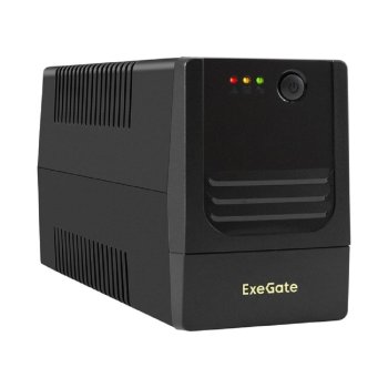 Источник бесперебойного питания ExeGate Power NB-800.LED.AVR.4C13.USB (800VA/480W, LED, AVR, 4*C13, USB, батарея 12V 9Ah, Black)