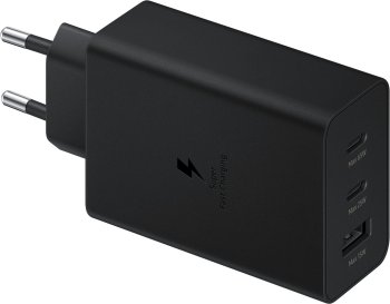 Зарядка USB-устройств Samsung P-T6530 65W 3A (PD) USB/2xUSB Type-C для Samsung черный (EP-T6530NBEGEU)