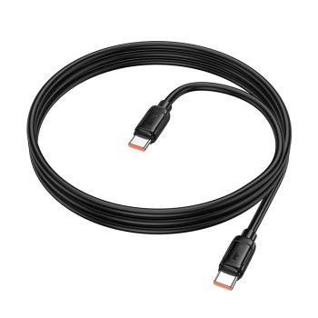 Кабель USB2.0 Hoco Type-C/Type-C, 5A, 240Вт, X115, 1м, черный, коробка (23745)