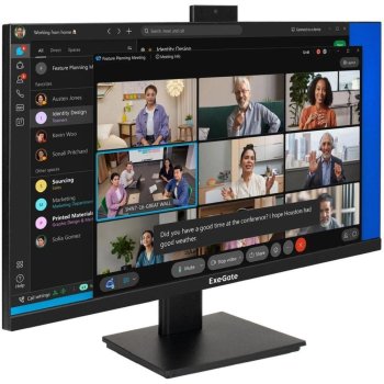 Монитор со встроенной веб-камерой и аудио выходом 27" WQHD 165Гц ExeGate SuperView EA2707A (IPS LED Grade A+, 2560x1440@165Гц (WQHD), 16:9, 250cd/m2,