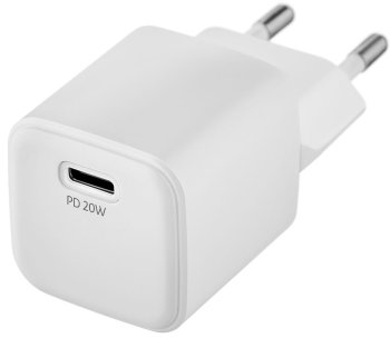 Зарядка USB-устройств uBear WC20WH01-AD 20W 3A (PD+QC) USB-C универсальное белый