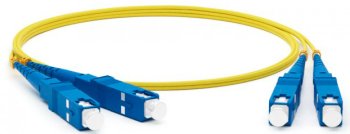Кабель волоконно-оптический Lanmaster TWT-2SC-2SC/SU-3.0 2x9/125 OS1/OS2 SC дуплекс-SC дуплекс 3м ПВХ оранжевый