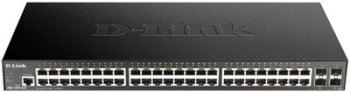 Коммутатор D-Link DGS-1250-52X/RU/A1A 48x1Гбит/с 4SFP+ управляемый