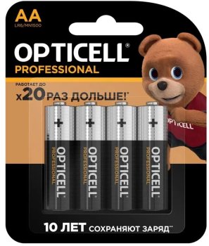 Батарейка Opticell Professional LR6 AA (4шт) блистер