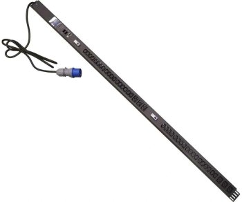 Блок распределения питания Lanmaster TWT-PDVMT1-6X36-32A верт.размещ. 6xC19 36xC13 с мониторингом 32A IEC 309 3м