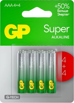 Батарейка GP Super Alkaline G-Tech 24А AAA 1000mAh (8шт)