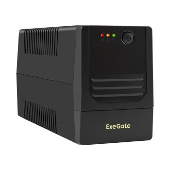Источник бесперебойного питания ExeGate Power NB-1000.LED.AVR.4C13.USB (1000VA/650W, LED, AVR, 4*C13, USB, батарея 12V 9Ah, черный)