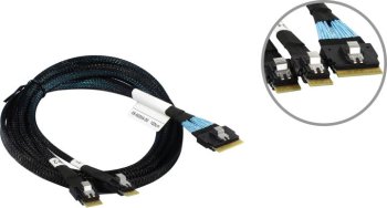 <CBL-8654-2-8654-10>  Кабель SFF-8654 (x8)->2xSFF-8654  1м