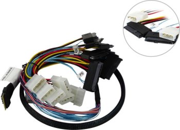 <CBL-8654-8-8639-10/05-60006-00> Кабель SFF-8654  (x8)->8xSFF-8639  1м