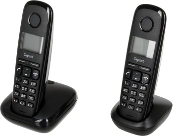 Радиотелефон Dect Gigaset A170 DUO черный (труб. в компл.:2шт) АОН