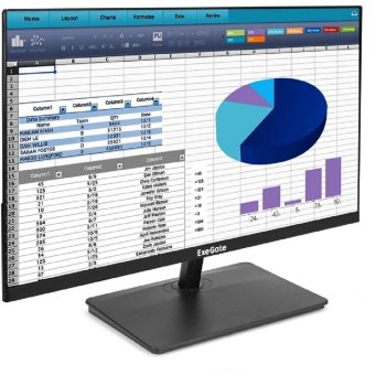 Монитор 21.5" 100 Гц ExeGate SmartView EP2200 (IPS LED Grade A+, FHD, 1920x1080@100Гц, 16:9, 250cd/m2, 1000:1, 178°/178°, 5ms, D-Sub, HDMI, Flicker-fr