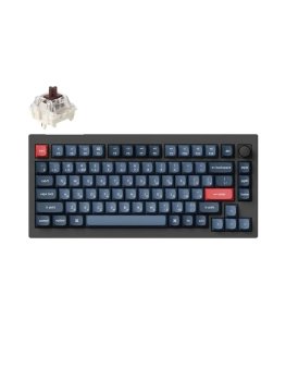 Клавиатура Keychron V1 Max Gateron Jupiter Brown беспроводная механическая игровая, русская раскладка, Carbon Black