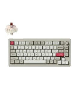 Клавиатура Keychron V1 Max Gateron Jupiter Brown беспроводная механическая игровая, русская раскладка, Retro