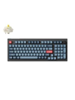 Клавиатура Keychron V5 Max Gateron Jupiter Banana беспроводная механическая игровая, русская раскладка, Carbon Black