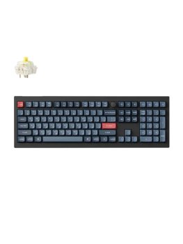 Клавиатура Keychron V6 Max Gateron Jupiter Banana беспроводная механическая игровая, русская раскладка, Carbon Black