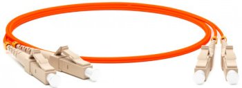 Кабель волоконно-оптический Lanmaster TWT-2LC-2LC/OM2-2.0 2x50/125 OM2 LC дуплекс-LC дуплекс 2м LSZH оранжевый