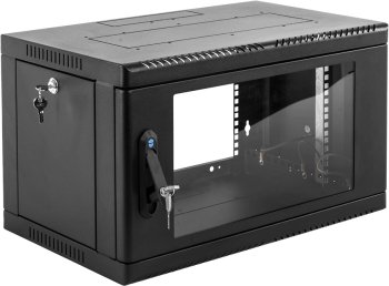 Шкаф коммутационный ЦМО (ШРН-9.650-9005) настенный 9U 600x658мм пер.дв.стекл 200кг черный 600мм 22кг 180град. 479мм IP20 металл