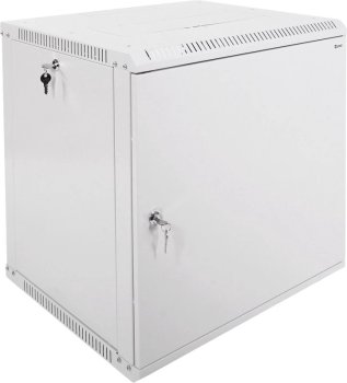 Шкаф коммутационный ЦМО (ШРН-12.500.1) настенный 12U 600x529мм пер.дв.стал.лист 200кг серый 470мм 18кг 180град. 612мм металл