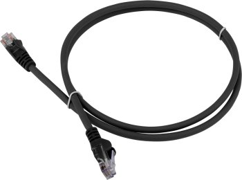 Кабель UTP Lanmaster LAN-PC45/U5E-2.0-BK UTP RJ-45 вил.-вилка RJ-45 кат.5E 2м черный LSZH