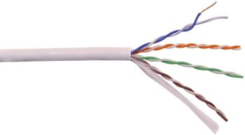 Кабель UTP Lanmaster LAN-5EUTP-HFLT-GY кат.5E UTP 4 пары 24AWG LSZH внутренний 305м серый