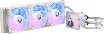 Система водяного охлаждения Formula Ice Jet Vision 360 ARGB Soc-AM5/AM4/1200/2066/1700/1851 белый 4-pin 1-27dB Al+Cu LCD 315W 2020gr Ret (ICE JET VISI