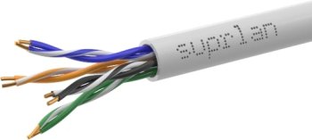 Кабель UTP сетевой информационный Suprlan Premium 01-0340-3 кат.5E UTP 4 пары 24AWG нг(А)-LSLTx внутренний 305м серый