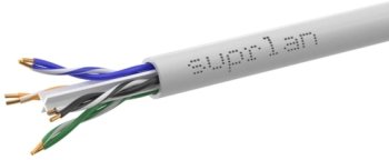 Кабель UTP сетевой информационный Suprlan Six 01-1030-1 кат.6 UTP 4 пары 23AWG нг(А)-HF внутренний 305м серый