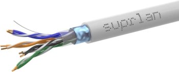 Кабель FTP сетевой информационный Suprlan Standard 01-1023-1 кат.5E F/UTP 4 пары 24AWG нг(А)-HF внутренний 305м серый