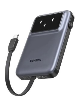 Портативный аккумулятор 10000 mah PB511 10000 mah , серый, со встроенным кабелем USB-C., 35603B