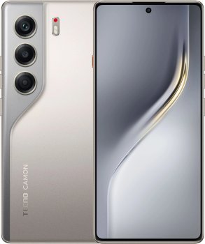 Смартфон Tecno Camon 40 128Gb 8Gb титан моноблок 3G 4G 2Sim 6.78" 1080x2436 Android 15 50Mpix 802.11 a/b/g/n/ac NFC GPS GSM900/1800 GSM1900 Protect FM