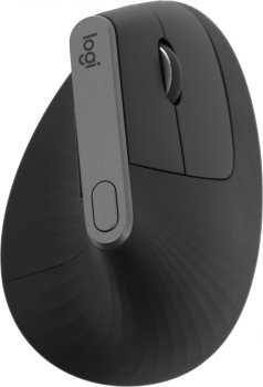 Мышь беспроводная Logitech MX Vertical черный оптическая 4000dpi BT/Radio USB 4but (910-005451)