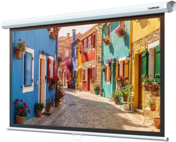 Экран для проектора Lumien 100" 157x227см Eco Picture LEP-100127 16:9 настенно-потолочный рулонный белый