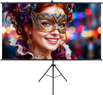 Экран для проектора на треноге Lumien 84" 110x190см Sky Cinema LSС-100101 16:9 напольный натяжной черный