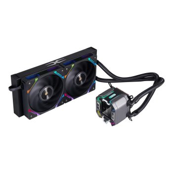 Система водяного охлаждения 1STPLAYER X-240-BK AM4/AM5/1150/1200/1700/1851, 4pin PWM 3 pin ARGB, 250 Вт, 30 дБ, LED IPS 2.4" 320*240