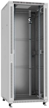 Шкаф коммутационный Cabeus (SH-05C-42U80/80) напольный 42U 800x800мм пер.дв.стекл металл 800кг RAL 7035 700мм 2055мм IP20 сталь