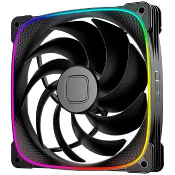 Вентилятор Geometric Future Squama 2503-14B Single Pack (1F2503B114000) 140mm, PWM, 2400 RPM, 91.15 CFM, 34.0 dBA, 5V ARGB, Black, OEM