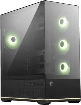 Корпус MSI MAG Pano M110R черный без БП mATX 6x120mm 2x140mm 2xUSB3.0 audio AirDuct bott PSU