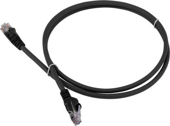 Кабель UTP Lanmaster LAN-PC45/U5E-1.5-BK UTP RJ-45 вил.-вилка RJ-45 кат.5E 1.5м черный ПВХ
