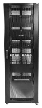 Шкаф серверный ЦМО (ШТК-СП-48.6.10-48АА-9005) напольный 48U 600x1000мм пер.дв.перфор. задн.дв.двуст. 4 бок.пан. 1350кг черный 683мм 156кг 120град. 221