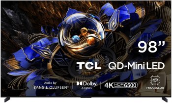 Телевизор-LCD TCL 98" 98X11K QD-Mini LED Frameless черный 4K Ultra HD 144Hz MEMC DVB-T DVB-T2 DVB-C DVB-S DVB-S2 USB WiFi Smart TV