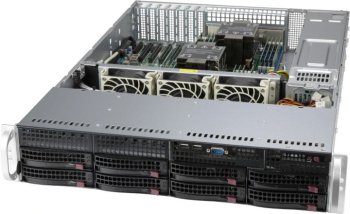 Корпус для монтажа в стойку Supermicro SuperChassis 2U 825BTQC-R1K23LPB/HDD(8)LFF+opt.fix.HDD(2)LFF+opt.HDD(2)SFF/7xLP/2x1200W/ Backplane 8xSATA/SAS