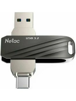Накопитель USB Netac US11 128 ГБ , USB 3.2 / USB Type-C, металл, черный