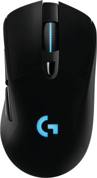 Мышь беспроводная Logitech G703 LightSpeed черный оптическая 25600dpi USB 6but (910-005642)