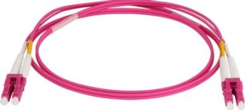 Кабель волоконно-оптический Lanmaster LAN-2LC-2LC/OM4/SL-10 2x50/125 OM4 LC дуплекс-LC дуплекс 10м LSZH розовый
