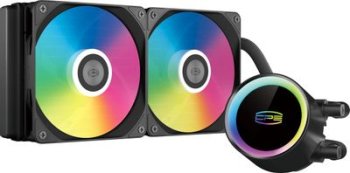 Система водяного охлаждения PcCooler DA240 Max ARGB Soc-AM5/AM4/1200/1700/1851 черный 4-pin 33.8dB Al Ret (DA240 MAX ARGB BK)