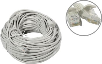 Кабель UTP ExeGate <UTP-RJ45-RJ45-5e-30M-GY> Patch Cord UTP кат.5e, 30м, серый <EX272303RUS>