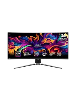 Монитор MSI 34" (9S6-3DD04T-036), QD-OLED, 3440x1440 Ultra WQHD, 240 Гц, Изогнутый экран, черный