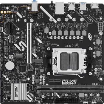 Материнская плата ASUS PRIME B850M-F Socket AM5 AMD B850 2xDDR5 mATX AC`97 8ch(7.1) GbLAN RAID+VGA+HDMI